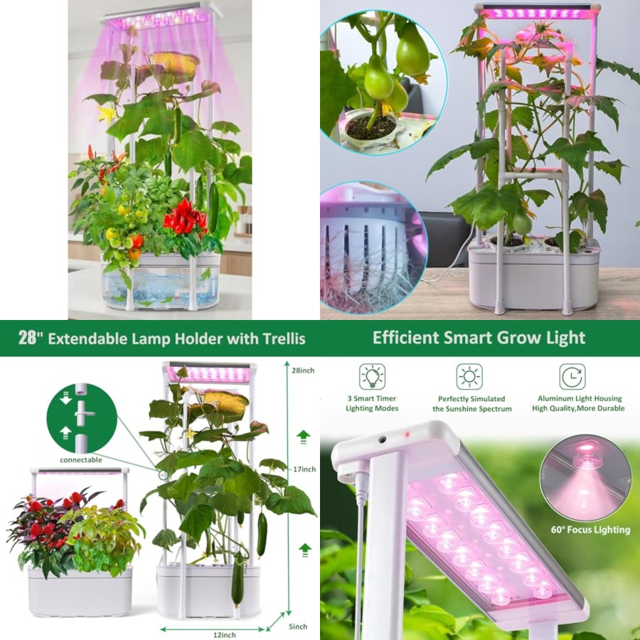Smart Garden Usa - Hydroponics Growing System kit with Trellis,