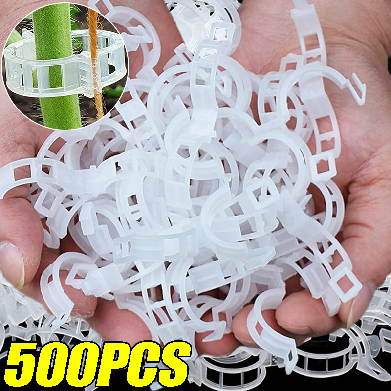 Smart Garden Furniture - 500/50PCS Plant Support Clips Reusable Plastic