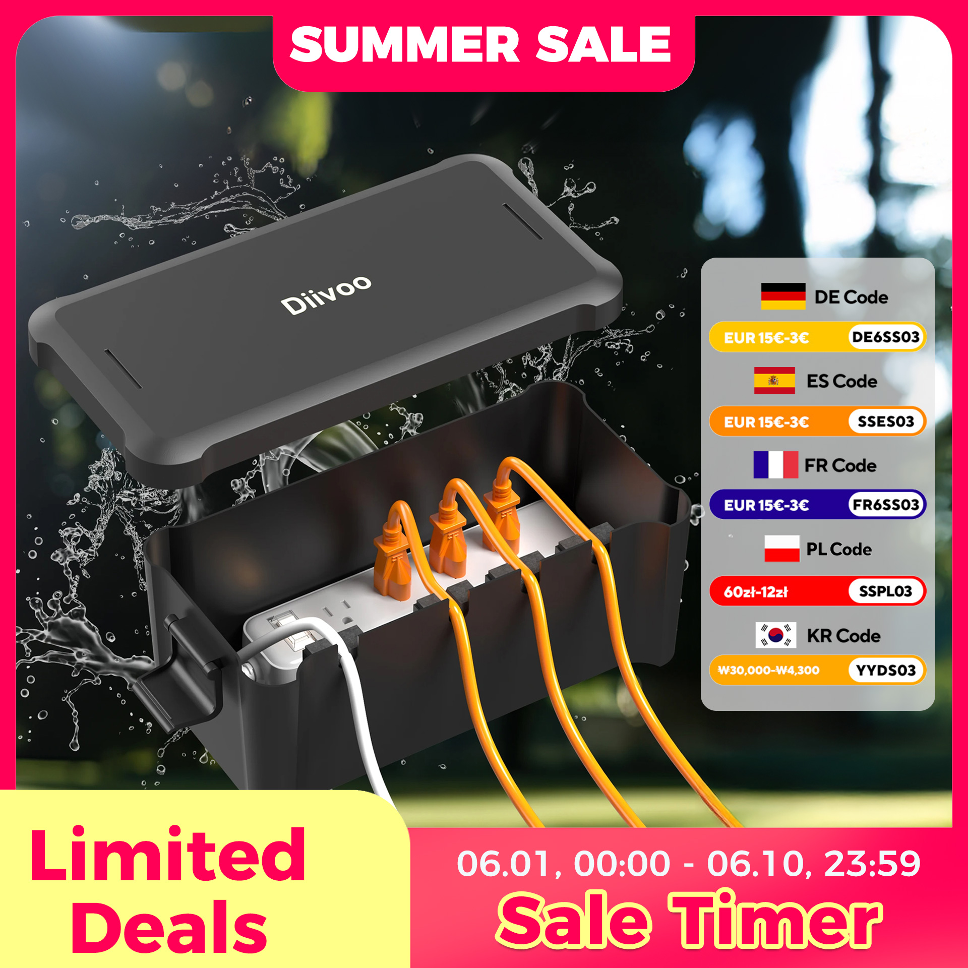 Smart Garden Furniture - Diivoo Outdoor Waterproof Electrical Box Outside