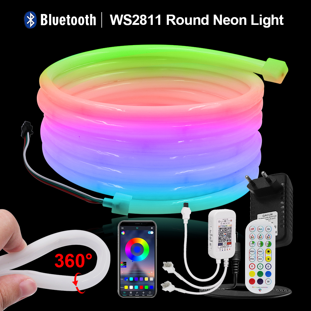 360 Round RGB LED Neon Tube St - đánh giá và giá Smart Garden Youtube