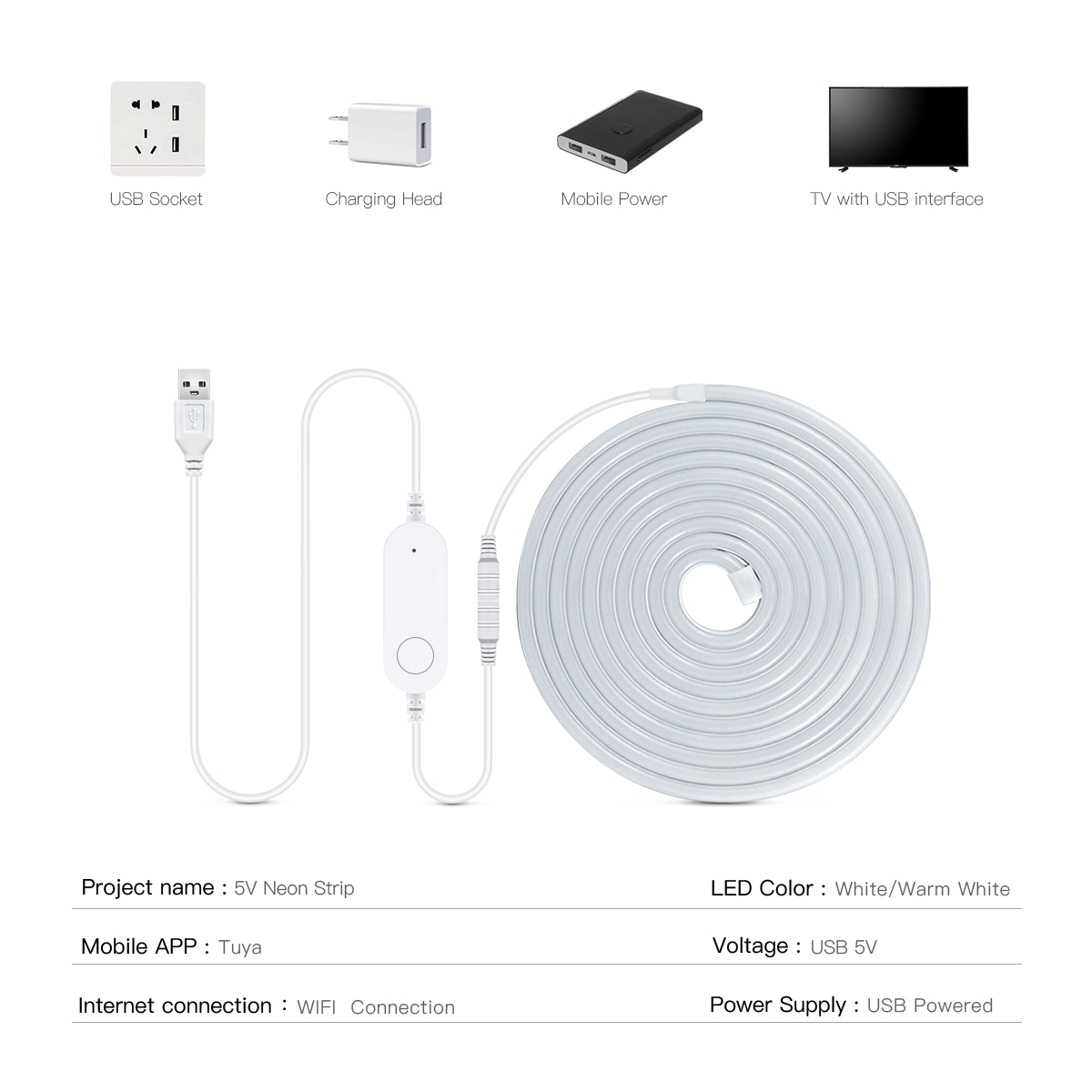DC 5V USB Neon Light LED Strip - đánh giá và giá Smart Garden Youtube
