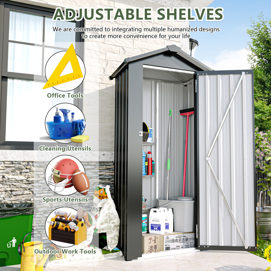 Small Metal Compact Garden She - đánh giá và giá Smart Garden Sheds