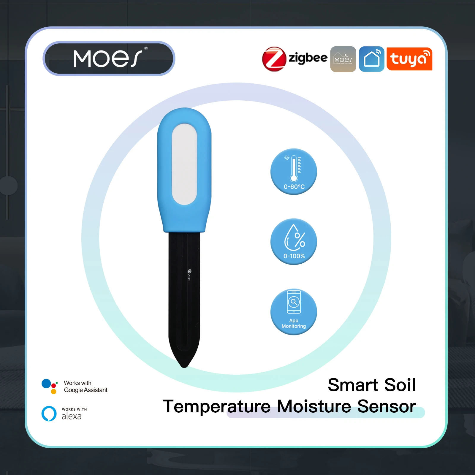 MOES Smart ZigBee Soil Tempera - đánh giá và giá Smart Garden Sensors