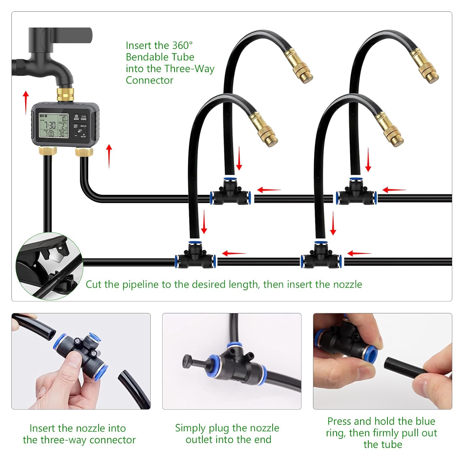 120FT Drip Irrigation System w - đánh giá và giá Smart Garden Youtube