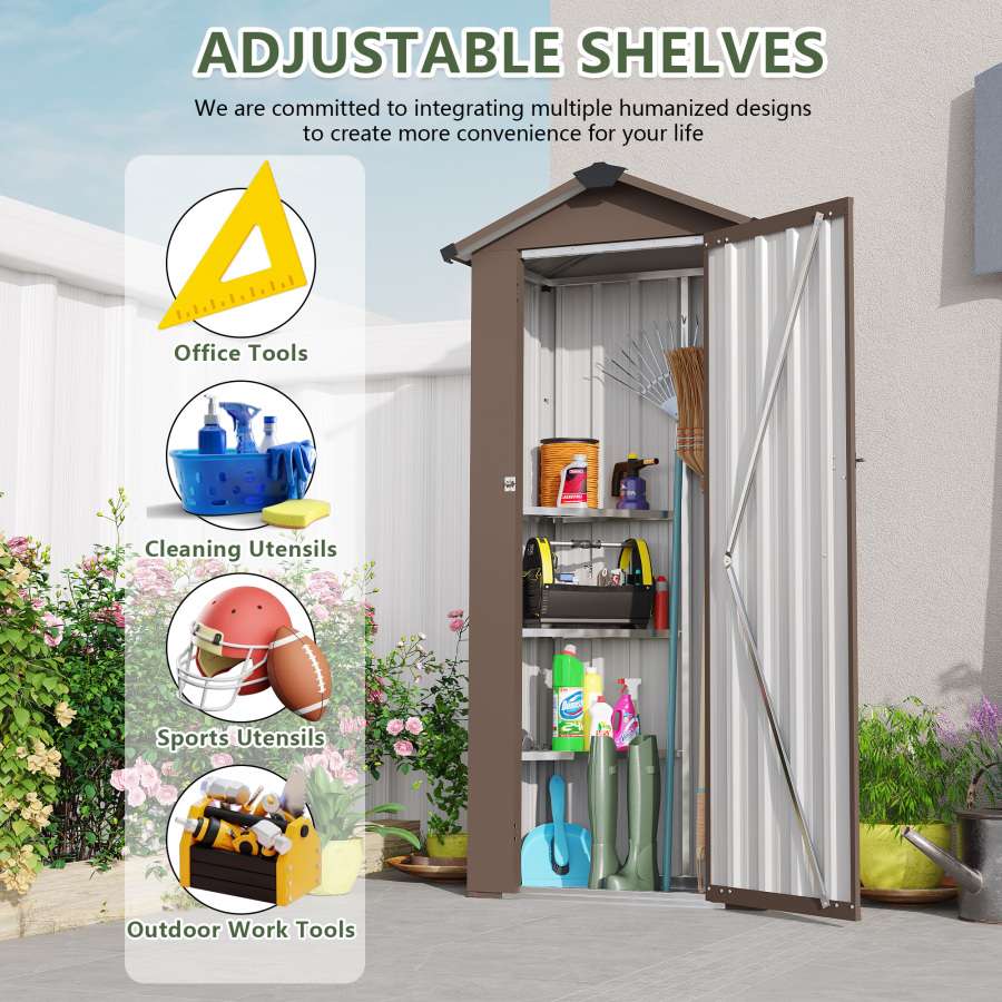 Small Metal Compact Garden She - đánh giá và giá Smart Garden Sheds