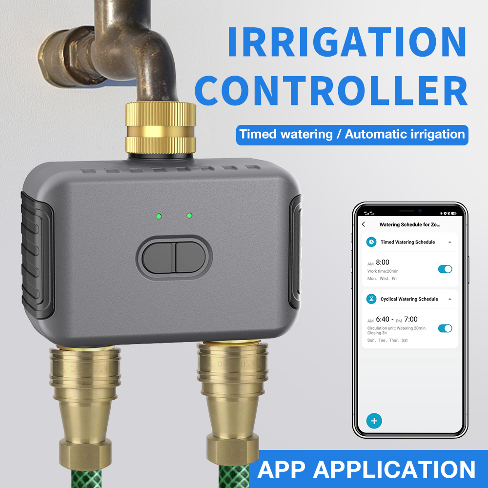 Tuya 2 Zone Watering Timer Gar - đánh giá và giá Smart Garden Usa