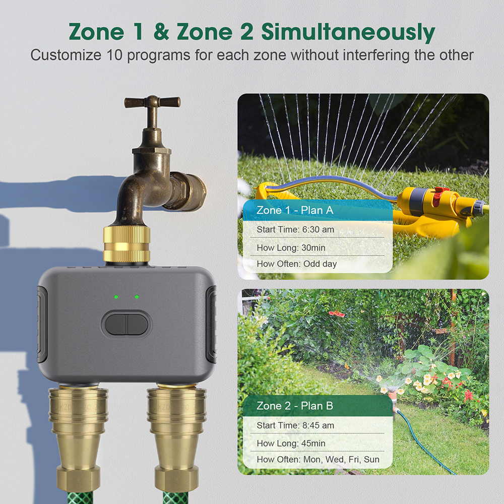 Tuya 2 Zone Watering Timer Gar - đánh giá và giá Smart Garden Usa